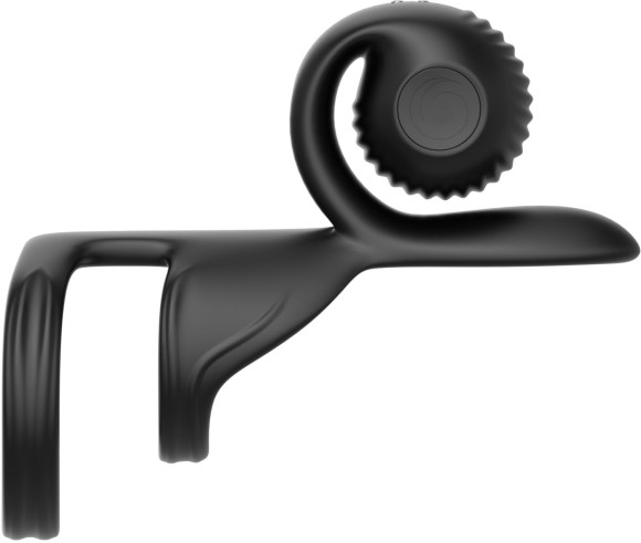 Черная насадка на пенис SVibe Jovi с пультом ДУ Черная насадка на пенис SVibe Jovi с пультом ДУ