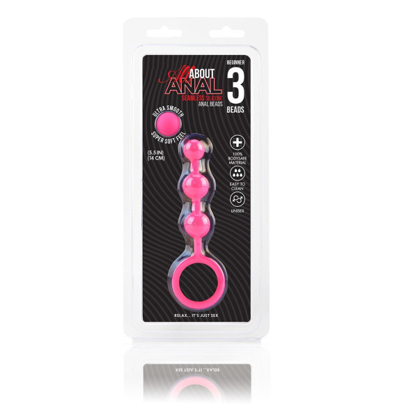 Розовые силиконовые анальные бусы Silicone Anal Beads - 14 см. Розовые силиконовые анальные бусы Silicone Anal Beads - 14 см.