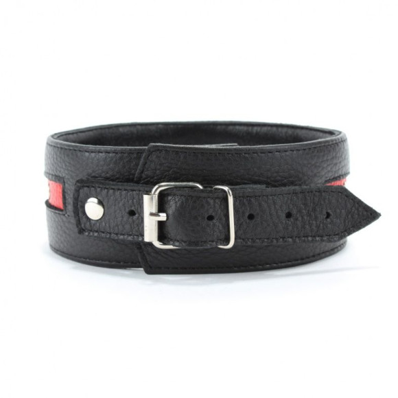 Черно-красный ошейник на пряжке Черно-красный ошейник на пряжке