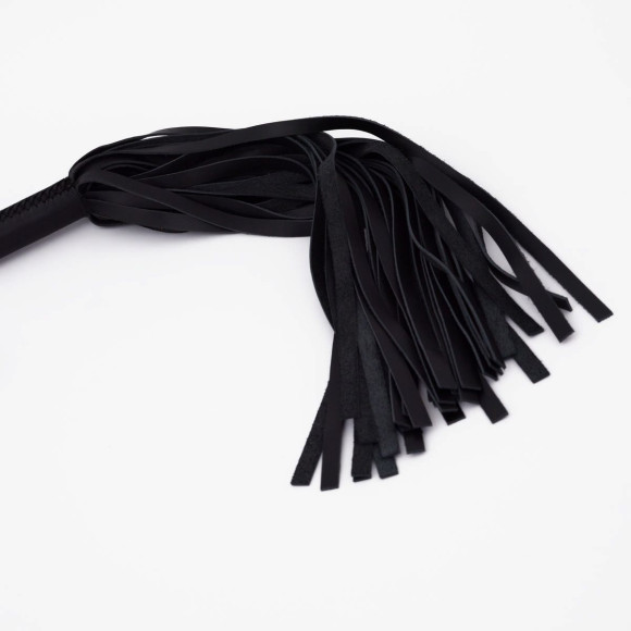 Черный кожаный флоггер - 45 см. Черный кожаный флоггер - 45 см.