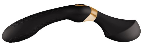 Черный двусторонний вибростимулятор ZOA - 26,5 см. Черный двусторонний вибростимулятор ZOA - 26,5 см.