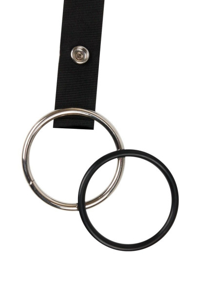 Мужской полый страпон на регулируемых ремешках - 22 см.