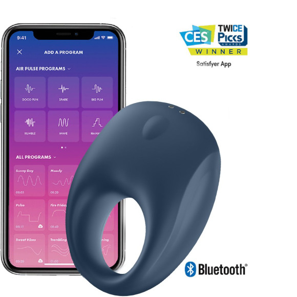 Эрекционное кольцо Satisfyer Strong One с возможностью управления через приложение Эрекционное кольцо Satisfyer Strong One с возможностью управления через приложение