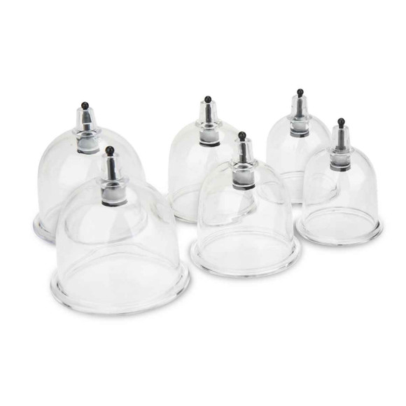 Набор из 6 вакуумных банок с насосом Erotic Suction Cupping Set Набор из 6 вакуумных банок с насосом Erotic Suction Cupping Set
