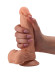 Фаллоимитатор с мошонкой на подошве-присоске - 20 см. Фаллоимитатор с мошонкой на подошве-присоске - 20 см.