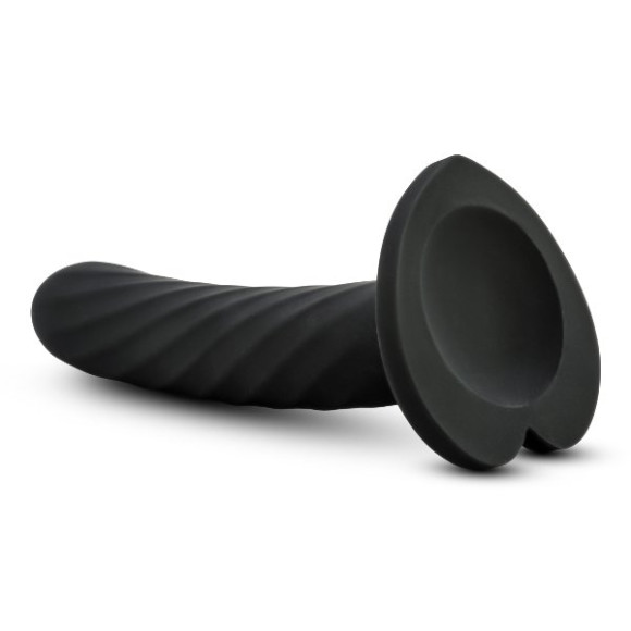 Черный анальный фаллоимитатор Twist Medium - 14 см. Черный анальный фаллоимитатор Twist Medium - 14 см.