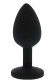 Черная гладкая анальная пробка с розовым кристаллом Silicone Diamond Plug - 7 см. Черная гладкая анальная пробка с розовым кристаллом Silicone Diamond Plug - 7 см.