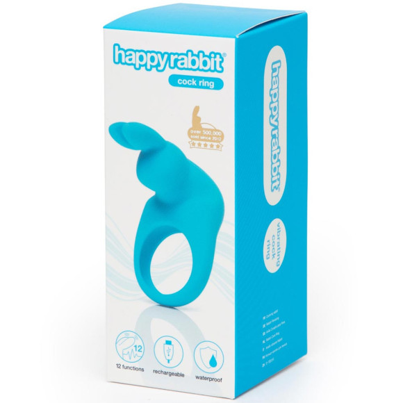 Голубое эрекционное виброкольцо Happy Rabbit Rechargeable Rabbit Cock Ring Голубое эрекционное виброкольцо Happy Rabbit Rechargeable Rabbit Cock Ring