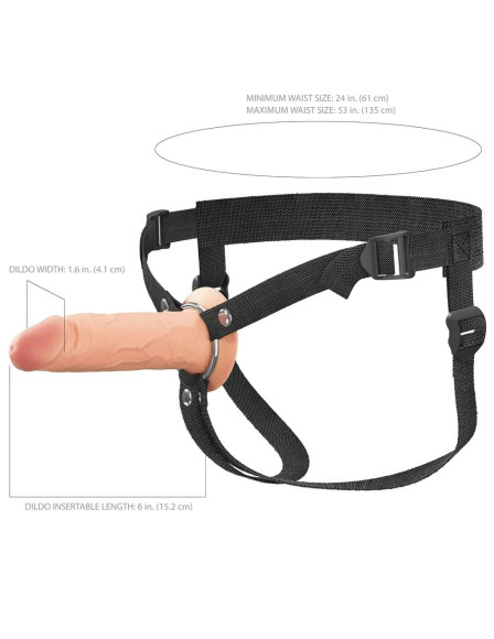 Полый страпон на ремнях 6’’ Hollow Silicone Strap-on Полый страпон на ремнях 6’’ Hollow Silicone Strap-on