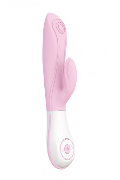 Нежно-розовый перезаряжаемый вибратор OVO E7