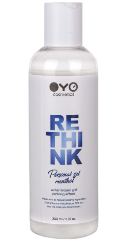 Увлажняющий гель на водной основе с пролонгирующим эффектом OYO Personal Gel Menthol - 200 мл.