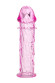 Розовая насадка фаллической формы - 12,5 см.