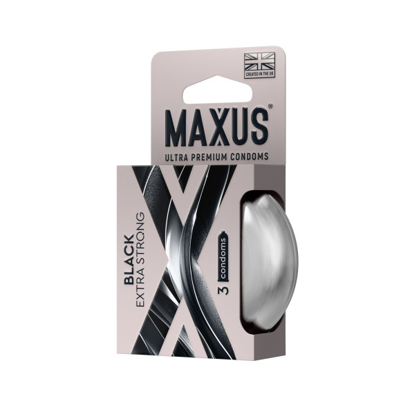 Черные утолщенные презервативы MAXUS Extra Strong с железным кейсом - 3 шт. Черные утолщенные презервативы MAXUS Extra Strong с железным кейсом - 3 шт.