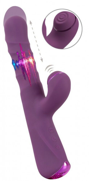 Фиолетовый вибратор-кролик с функцией постукивания и фрикциями 3 Function Rabbit Vibrator - 23,7 см. Фиолетовый вибратор-кролик с функцией постукивания и фрикциями 3 Function Rabbit Vibrator - 23,7 см.