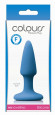 Голубая анальная мини-пробка Mini Plug - 9 см.