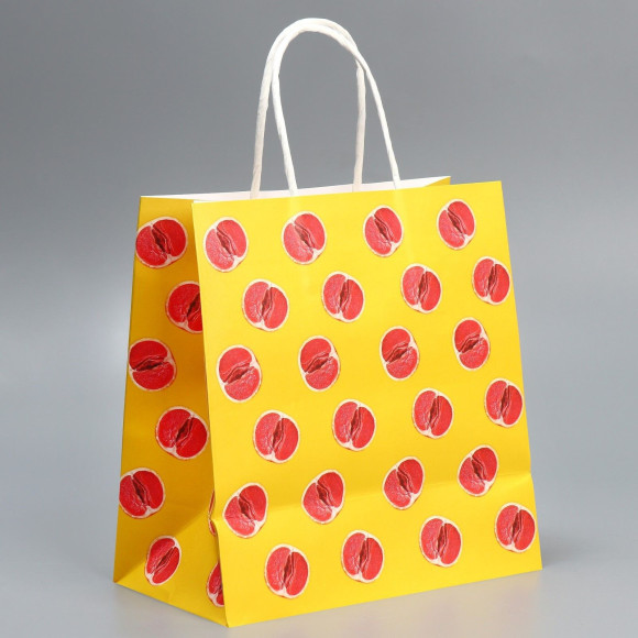 Подарочный крафтовый пакет «Сладость» - 22×22×11 см. Подарочный крафтовый пакет «Сладость» - 22×22×11 см.