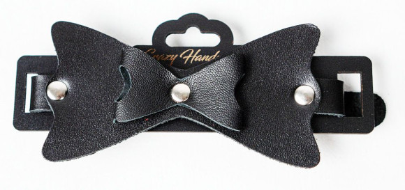 Черные наручники с бантиками Черные наручники с бантиками