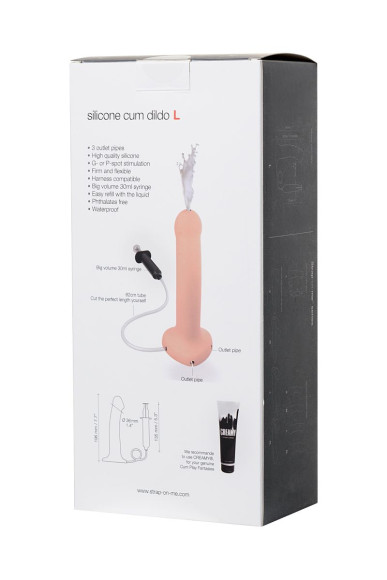 Телесный фаллос с имитацией эякуляции Silicon Cum Dildo L - 19,6 см. Телесный фаллос с имитацией эякуляции Silicon Cum Dildo L - 19,6 см.