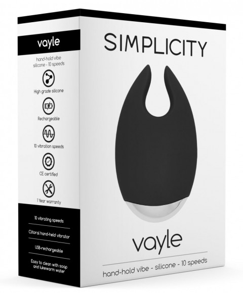 Черный клиторальный вибростимулятор Vayle - 10,5 см. Черный клиторальный вибростимулятор Vayle - 10,5 см.