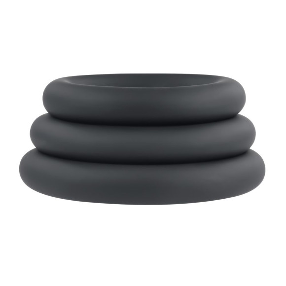 Набор из 3 черных эрекционных колец 3 Ring Circus