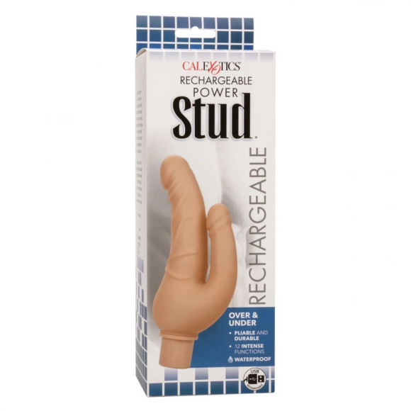 Двойной реалистичный вибратор Rechargeable Power Stud Over & Under Двойной реалистичный вибратор Rechargeable Power Stud Over & Under