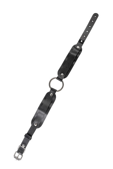 Черный кожаный чокер-ошейник со скруглёнными углами Черный кожаный чокер-ошейник со скруглёнными углами