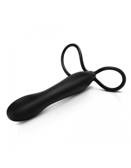 Черная насадка на пенис для двойной стимуляции Mojo BlackJack - 15 см. Черная насадка на пенис для двойной стимуляции Mojo BlackJack - 15 см.