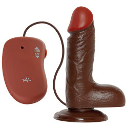 Коричневый вибратор REALISTIC VIBRATOR REAL RAPTURE BROWN - 17 см.