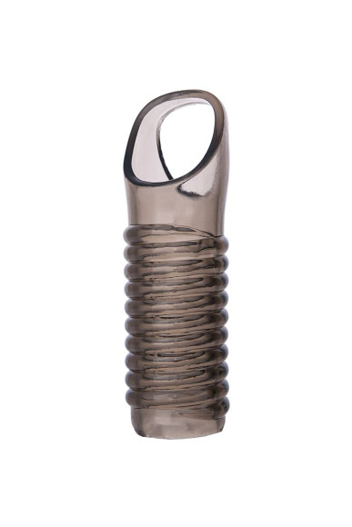 Дымчатая насадка с рёбрышками и подхватом мошонки ToyFa XLover - 12,5 см. Дымчатая насадка с рёбрышками и подхватом мошонки ToyFa XLover - 12,5 см.