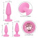 Набор из 3 розовых анальных пробок Crystal Booty Kit Набор из 3 розовых анальных пробок Crystal Booty Kit