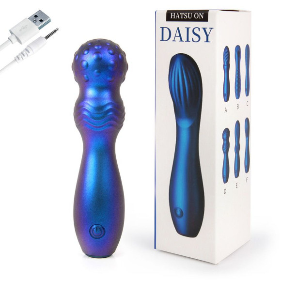 Синий фигурный вибромассажер с шаровидной головкой - 14 см. Синий фигурный вибромассажер с шаровидной головкой - 14 см.