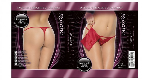 Оригинальные трусики-стринг с сумочкой в комплекте