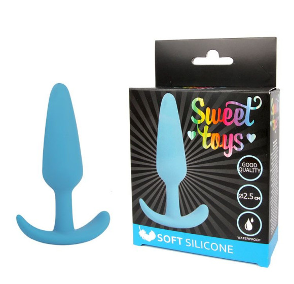 Голубая анальная втулка - 9,5 см. Голубая анальная втулка - 9,5 см.