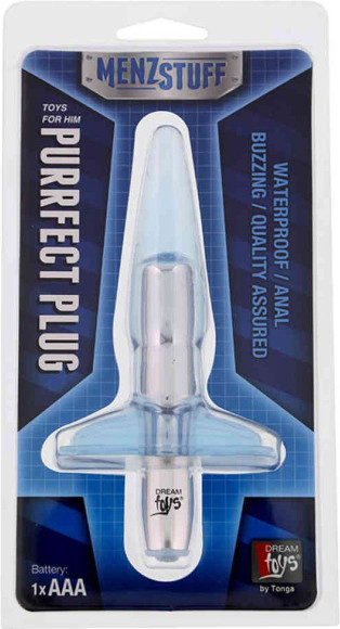 Голубая анальная пробка Purrfect Plug - 9,5 см. Голубая анальная пробка Purrfect Plug - 9,5 см.