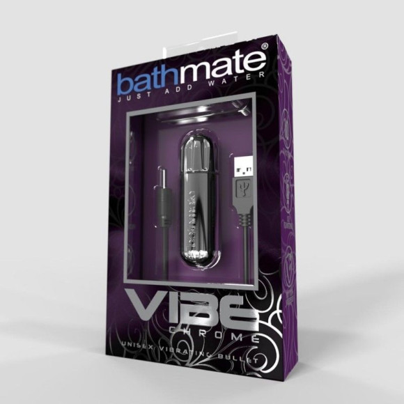 Серебристая перезаряжаемая вибропуля Bathmate Vibrating Bullet Vibe Chrome Серебристая перезаряжаемая вибропуля Bathmate Vibrating Bullet Vibe Chrome