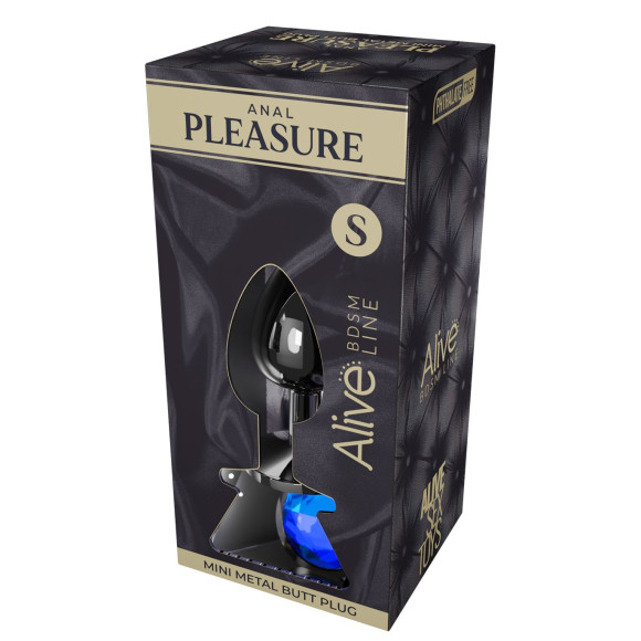 Серебристая анальная втулка с синим кристаллом Mini Metal Butt Plug Size S - 7 см. Серебристая анальная втулка с синим кристаллом Mini Metal Butt Plug Size S - 7 см.