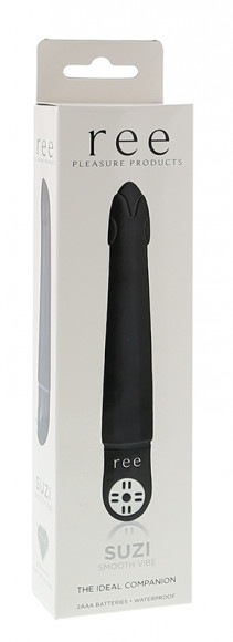 Чёрный вибратор Suzi - 15 см. Чёрный вибратор Suzi - 15 см.