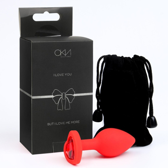 Красная анальная пробка Сердечко - 7,3 см. Красная анальная пробка Сердечко - 7,3 см.