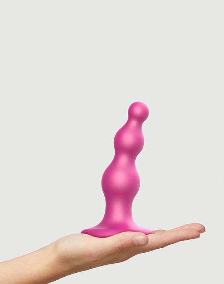 Розовая насадка Strap-On-Me Dildo Plug Beads size S Розовая насадка Strap-On-Me Dildo Plug Beads size S