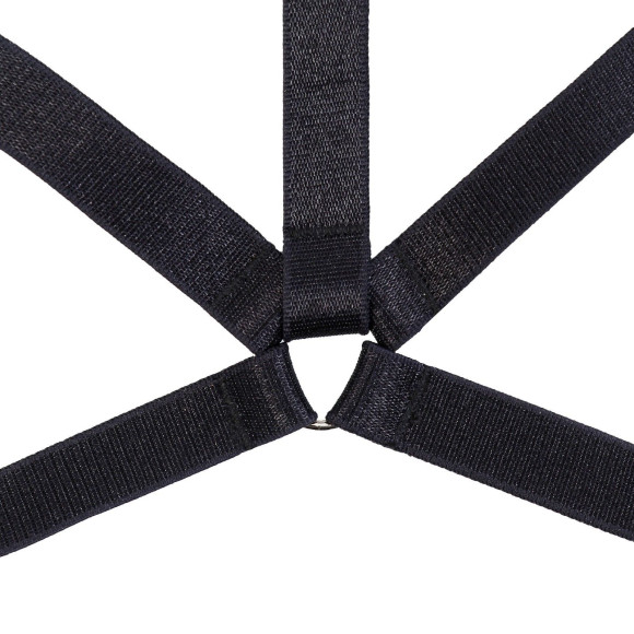 Черная эластичная портупея на грудь Черная эластичная портупея на грудь