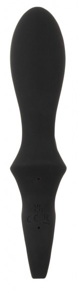 Черный вибратор-кролик с функцией расширения Inflatable Rabbit Vibrator - 18,3 см.