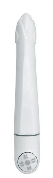 Белый вибратор Karma - 17,5 см. Белый вибратор Karma - 17,5 см.