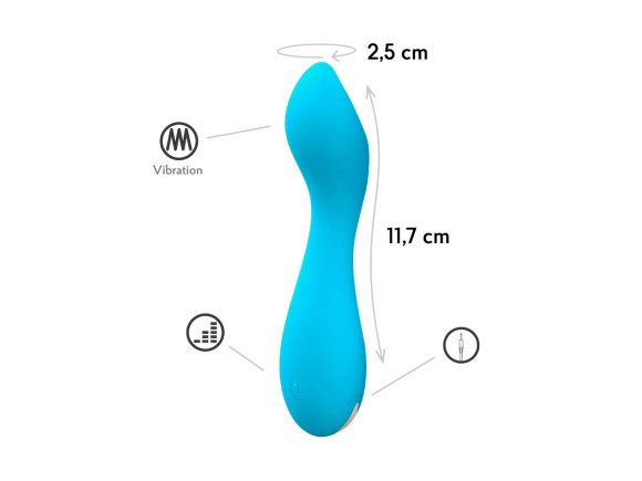 Голубой мини-вибратор Tarvos - 11,7 см. Голубой мини-вибратор Tarvos - 11,7 см.