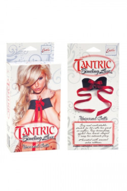 Наручники мягкие Tantric Binding Love Universal Cuffs черные с красным