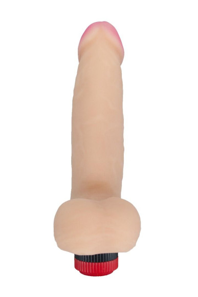 Фаллоимитатор с мошонкой и вибрацией - 20,7 см. Фаллоимитатор с мошонкой и вибрацией - 20,7 см.