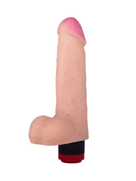 Фаллоимитатор с мошонкой и вибрацией - 20,7 см. Фаллоимитатор с мошонкой и вибрацией - 20,7 см.