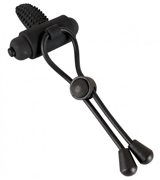 Чёрно лассо на пенис BLACK VELVETS с вибрацией