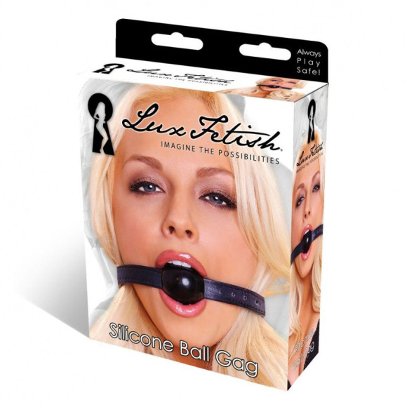 Кляп-шар из силикона с регулирующимся ремнем Кляп-шар из силикона с регулирующимся ремнем