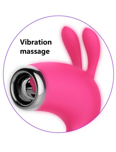 Розовый клиторальный стимулятор с ушками Claire Розовый клиторальный стимулятор с ушками Claire