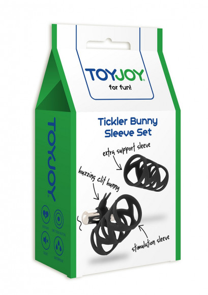 Набор чёрных насадок TICKLER BUNNY SLEEVE SET Набор чёрных насадок TICKLER BUNNY SLEEVE SET